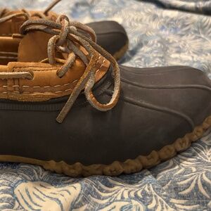 LL Bean duck boots rubber mocs hunting shoes approx W9 M7